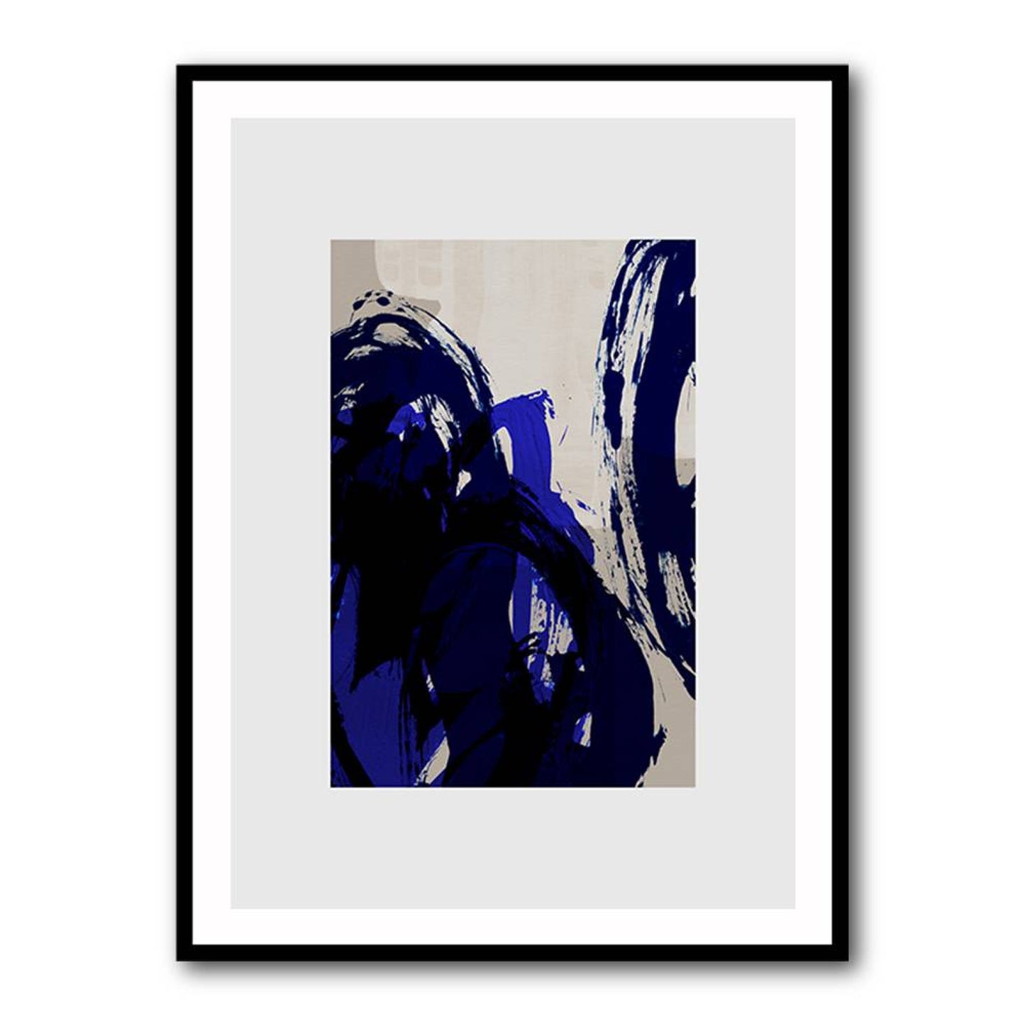Blue Swirl Black Frame