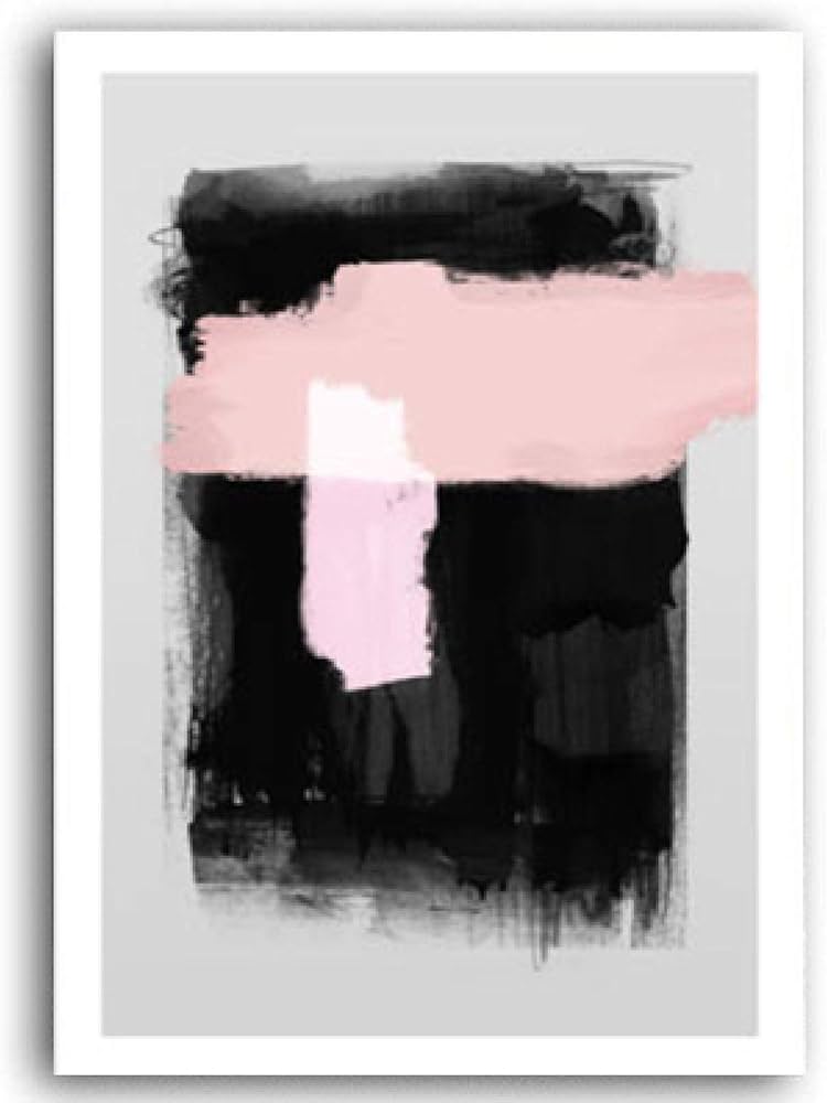 Pink Shreds Black Frame