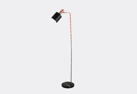Black and Antique Copper Task Floor Lamp