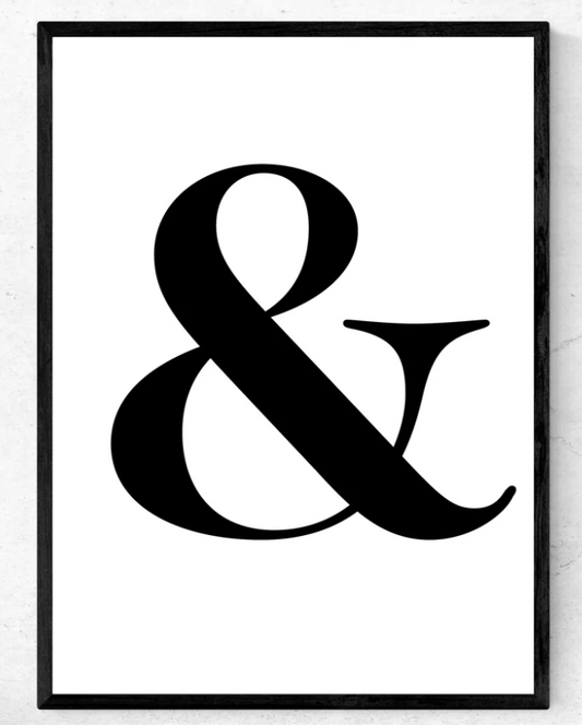 Ampersand Black or Oak Frame