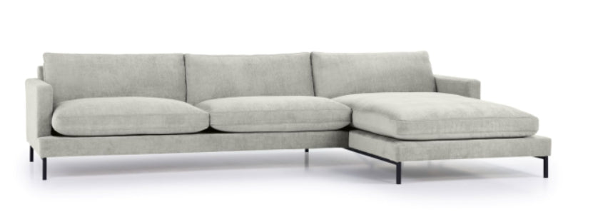 Montego Chaise Longue - 3 Seater - Grey