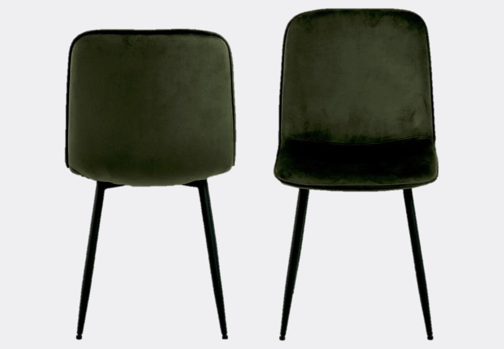Delmy Dining Chair -  Olive Green(Set of 4)