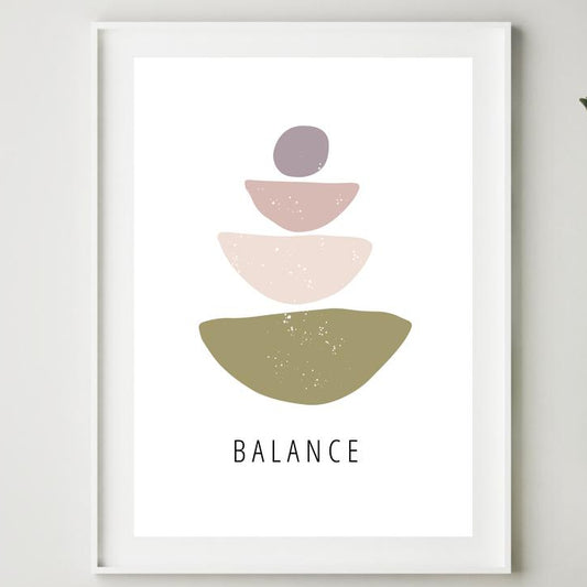 Balanced Life White Frame